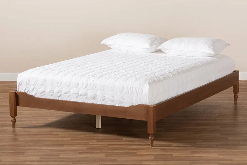 Naomi Ash Walnut Wood Platform Bed (Queen) iHome Studio