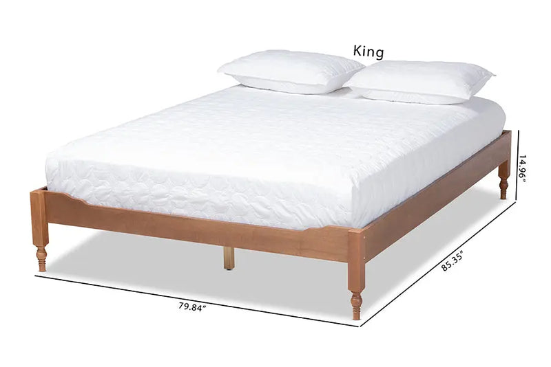 Naomi Ash Walnut Wood Platform Bed (Queen) iHome Studio