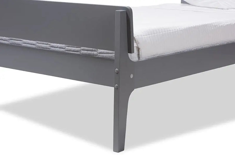 Nereida Grey-Finished Wood Trundle Bed (Twin) iHome Studio