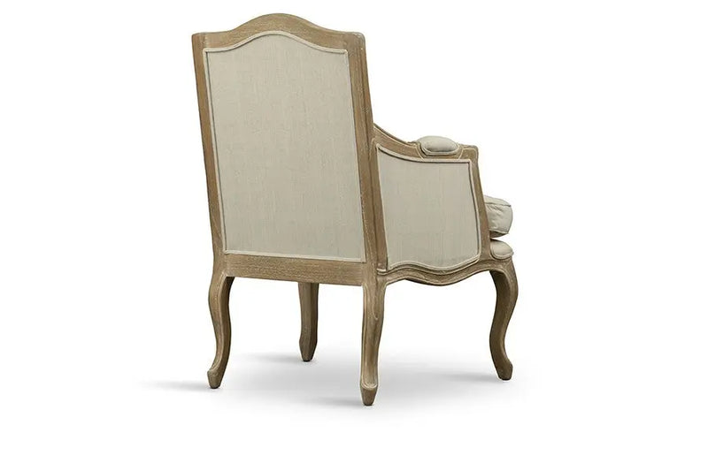 Nivernais Wood Traditional French Accent Chair iHome Studio