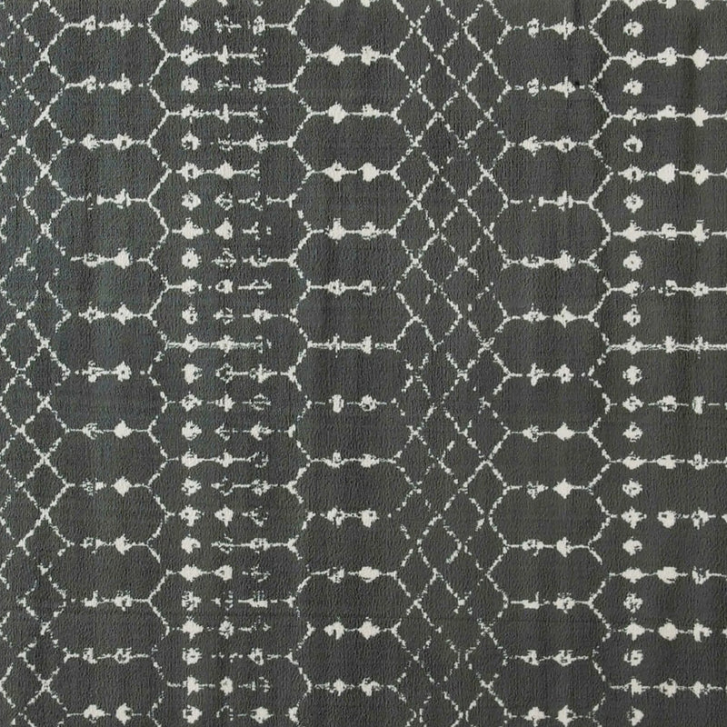 Olivia Collection Geometric Bohemian Low Pile Rug - 5' x 7' - Dark Gray/Ivory Polyester iHome Studio