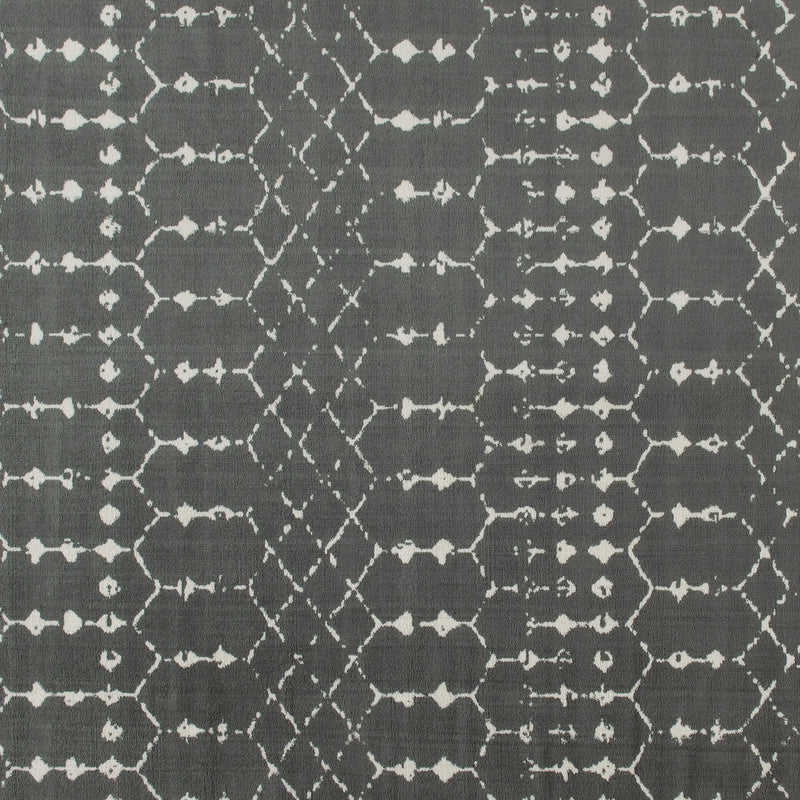Olivia Collection Geometric Bohemian Low Pile Rug - 8' x 10' - Dark Gray/Ivory Polyester iHome Studio