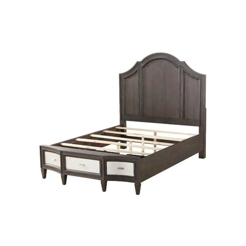 Patrick Queen Bed, Walnut iHome Studio