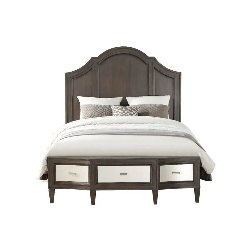 Patrick Queen Bed, Walnut iHome Studio