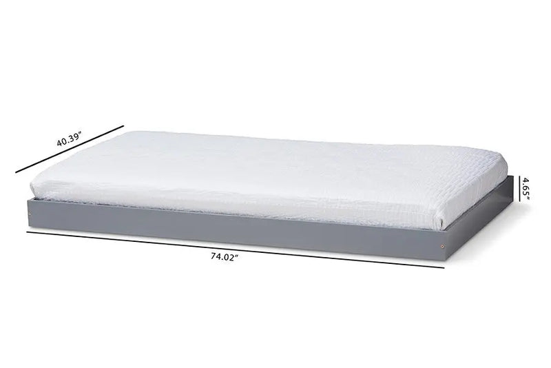 Payton Grey-Finished Trundle Bed (Twin) iHome Studio