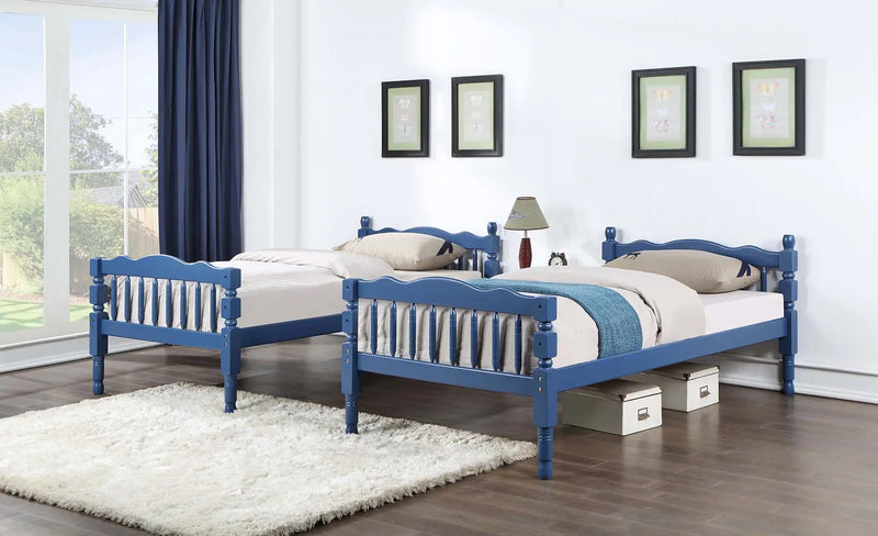 Penny Twin/Twin Bunk Bed, Dark Blue Finish iHome Studio