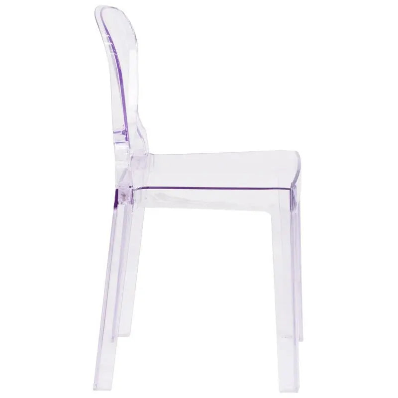 Pocas Ghost Chair with Tear Back in Transparent Crystal iHome Studio
