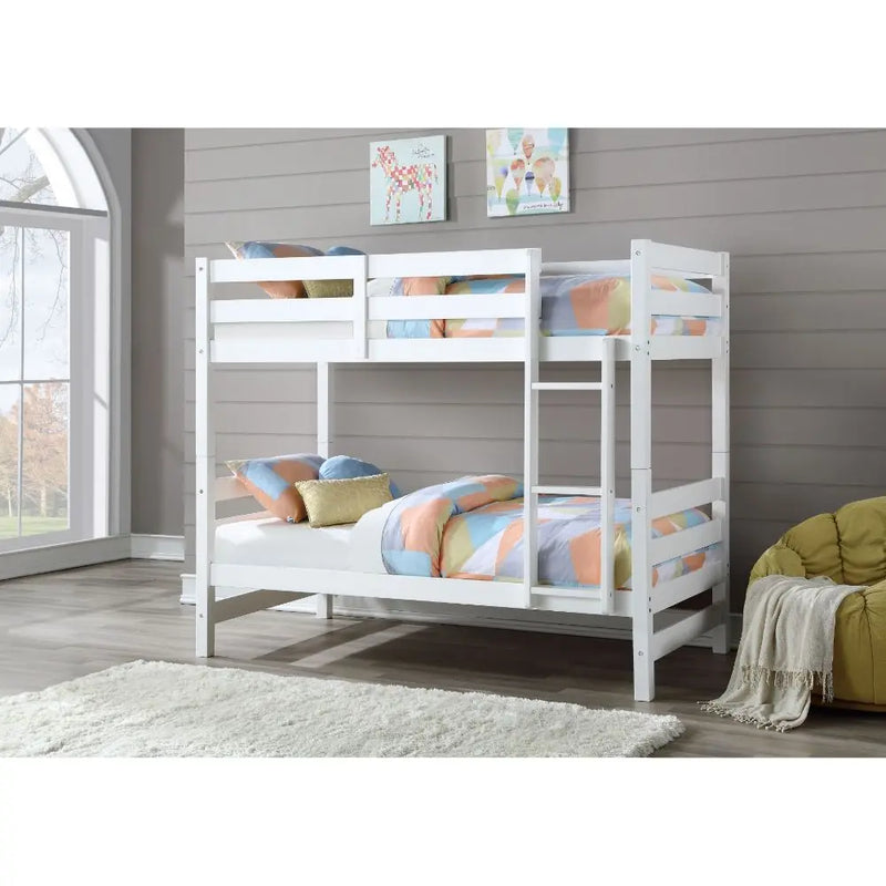 Raymond Twin/Twin Bunk Bed, White iHome Studio