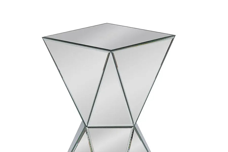 Rebecca Contemporary Multi-Faceted Mirrored Side Table iHome Studio