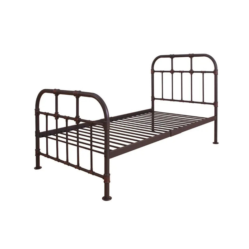 River Metal Twin Bed, Sandy Gray iHome Studio