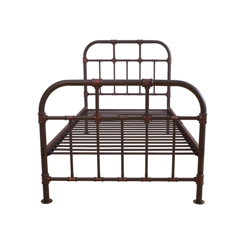 River Metal Twin Bed, Sandy Gray iHome Studio