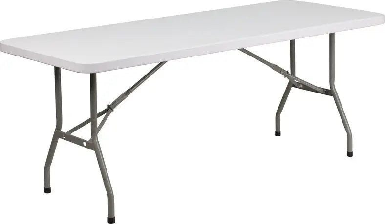 Rivera 30''W x 72''L Plastic Folding Table, Granite White, 1.75" Thick iHome Studio