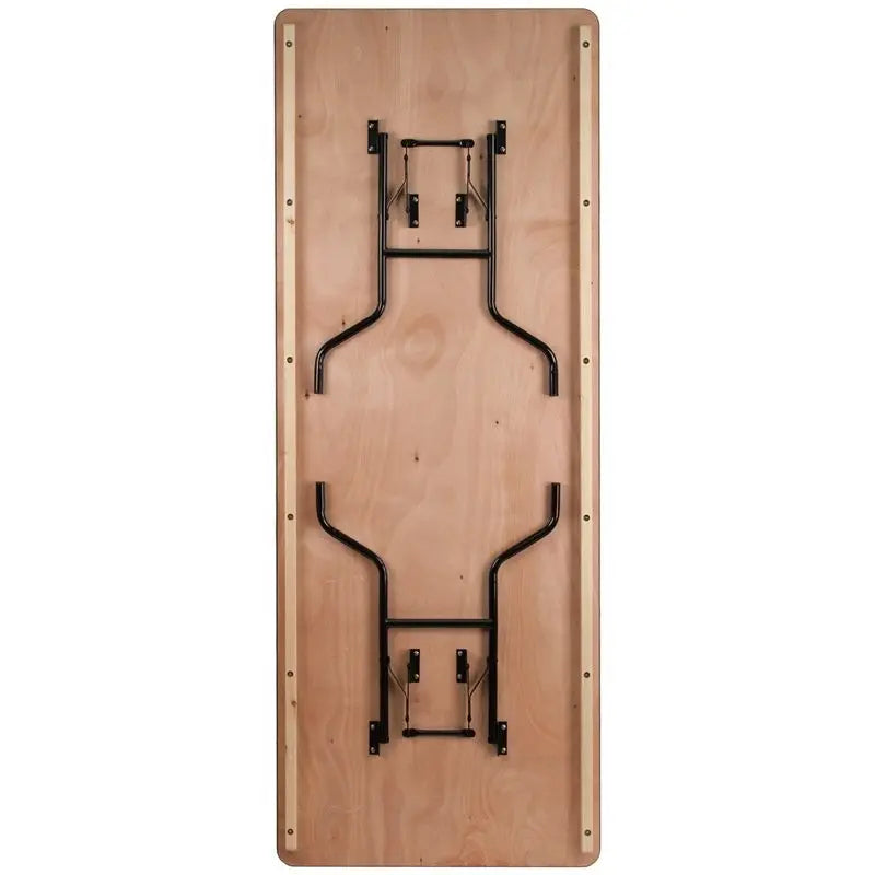 Rivera 36'' x 96'' Rectangular Wood Folding Banquet Table, 680 lb Load iHome Studio