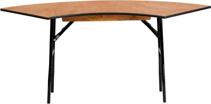 Rivera 66'' x 24'' Wood Folding Banquet Table, Multi-Configuration, Natural iHome Studio