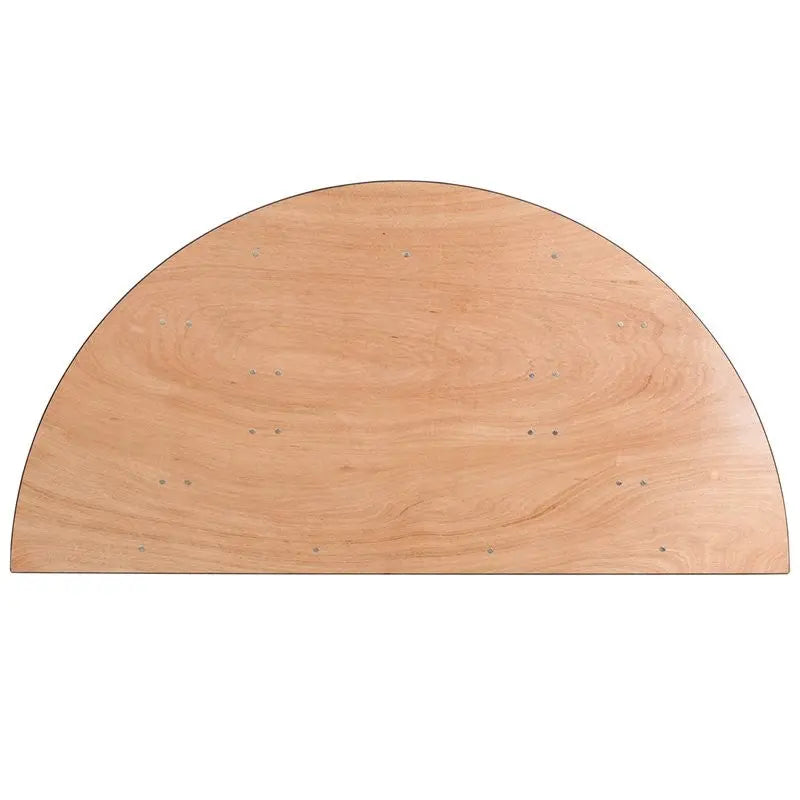 Rivera 72'' Half-Round Wood Folding Banquet Table, 617 lb Load iHome Studio