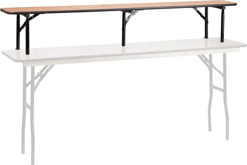 Rivera 72'' x 12'' x 12'' Bar Folding Table Top Riser, 0.75" Plywood iHome Studio