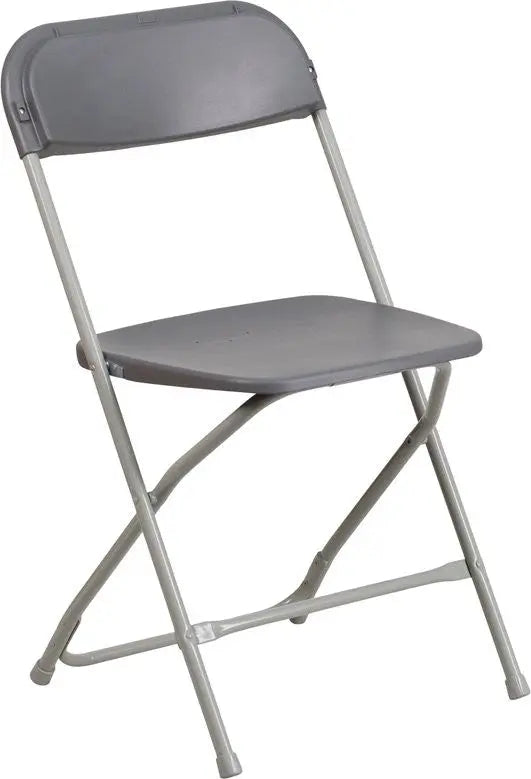 Rivera Heavy Duty Plastic Folding Chair, Grey iHome Studio