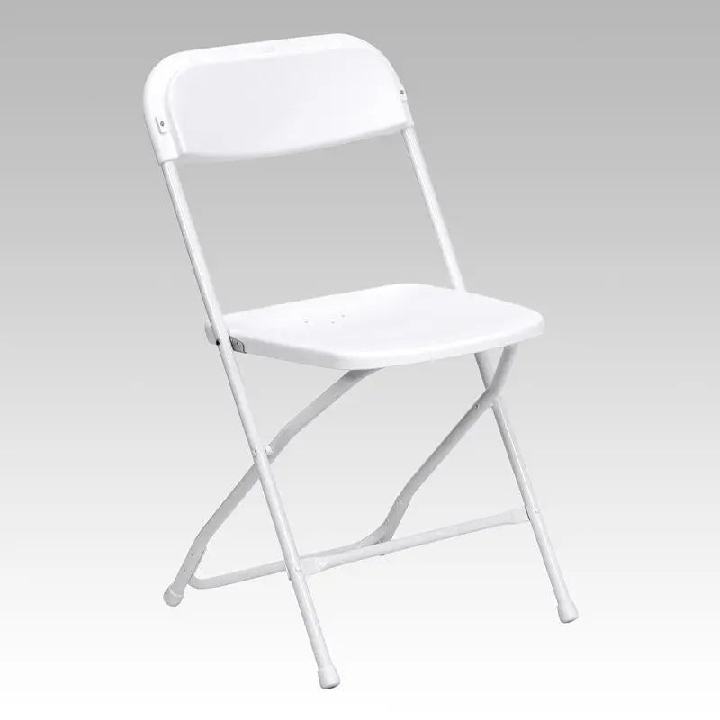 Rivera Heavy Duty Plastic Folding Chair, White iHome Studio