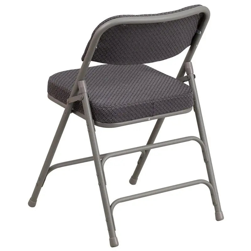 Rivera Padded Metal Folding Chair, Grey Fabric Seat/Back, 2.5'' Foam iHome Studio