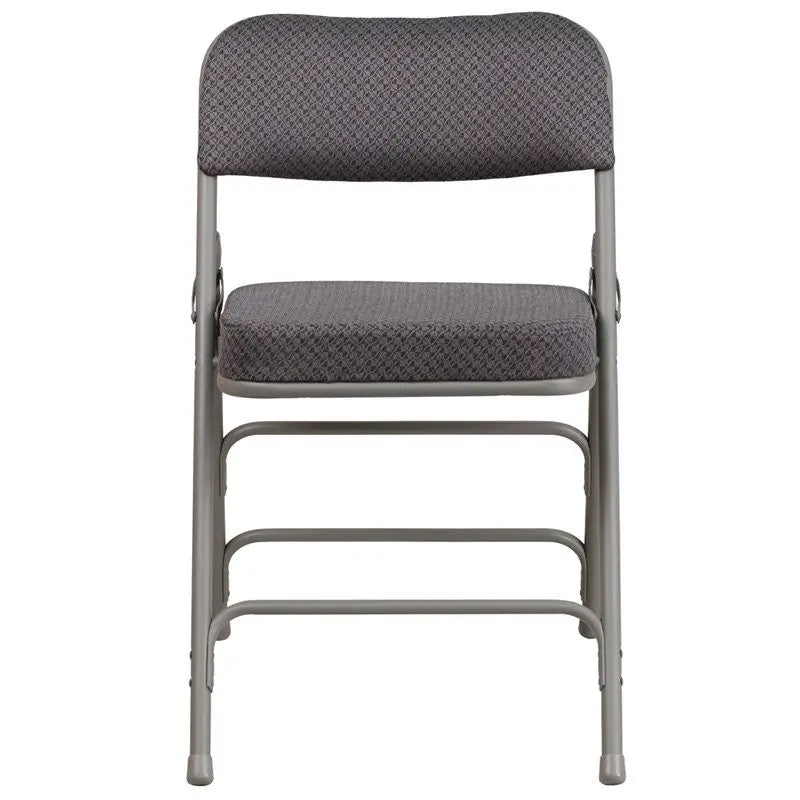 Rivera Padded Metal Folding Chair, Grey Fabric Seat/Back, 2.5'' Foam iHome Studio