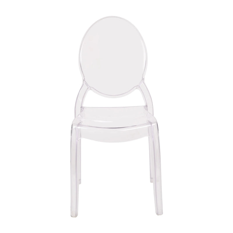 Rudy Set of 4 Transparent Crystal Extra Wide Resin Banquet & Event Ghost Chairs iHome Studio