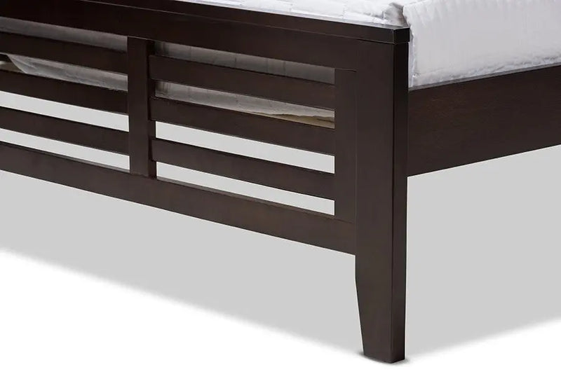 Sedona Dark Brown-Finished Wood Trundle Bed (Twin) iHome Studio