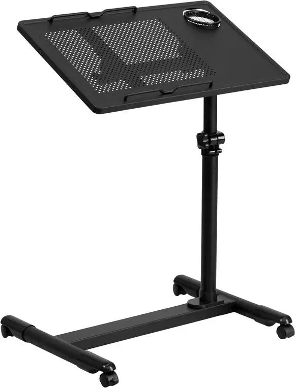 Shasta Black Adjustable Height Steel portable Computer Desk iHome Studio