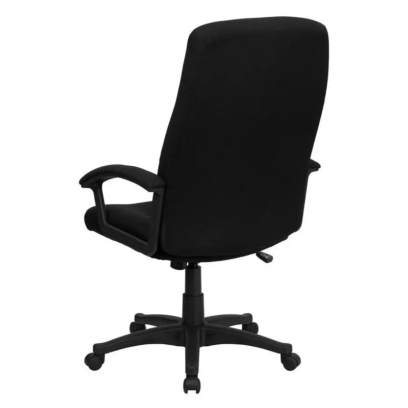 Silkeborg High-Back Black Fabric Executive Swivel Chair w/Arms iHome Studio