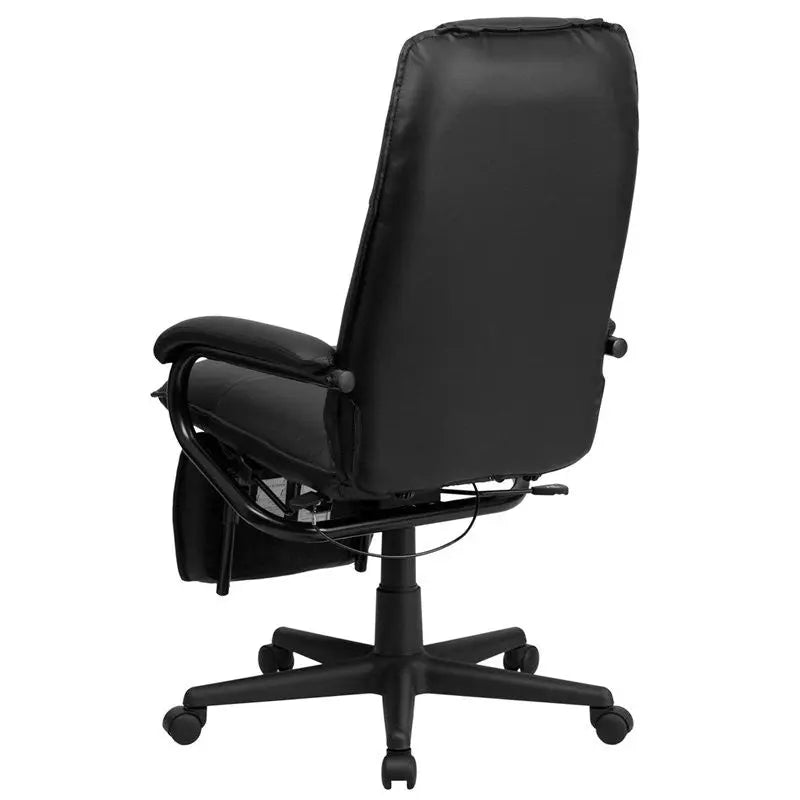 Silkeborg High-Back Black Office Leather Executive Reclining Swivel Chair w/Arms iHome Studio