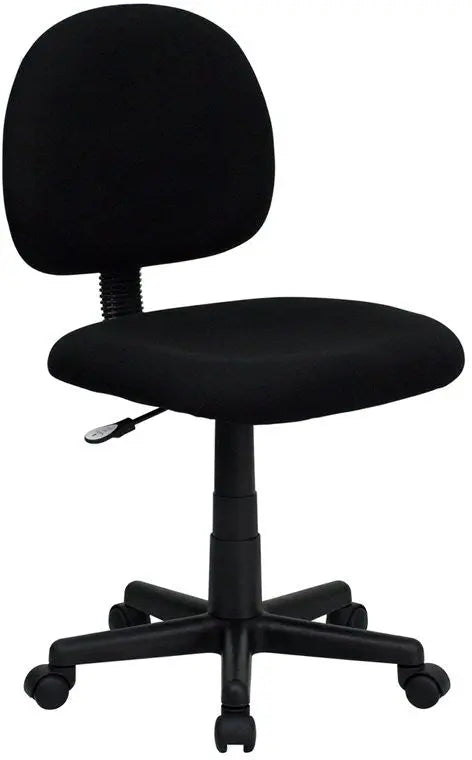 Silkeborg Low-Back Black Fabric Swivel Home/Office Task Chair iHome Studio