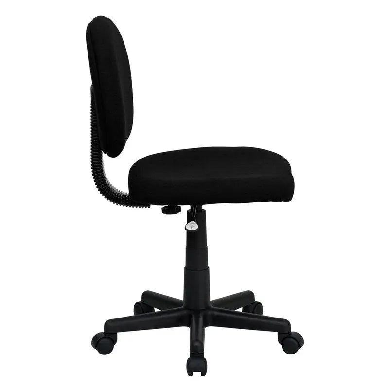 Silkeborg Low-Back Black Fabric Swivel Home/Office Task Chair iHome Studio