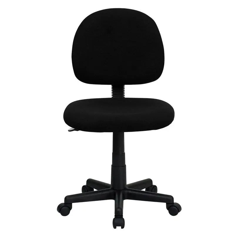 Silkeborg Low-Back Black Fabric Swivel Home/Office Task Chair iHome Studio