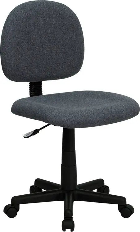 Silkeborg Low-Back Gray Fabric Swivel Home/Office Task Chair iHome Studio