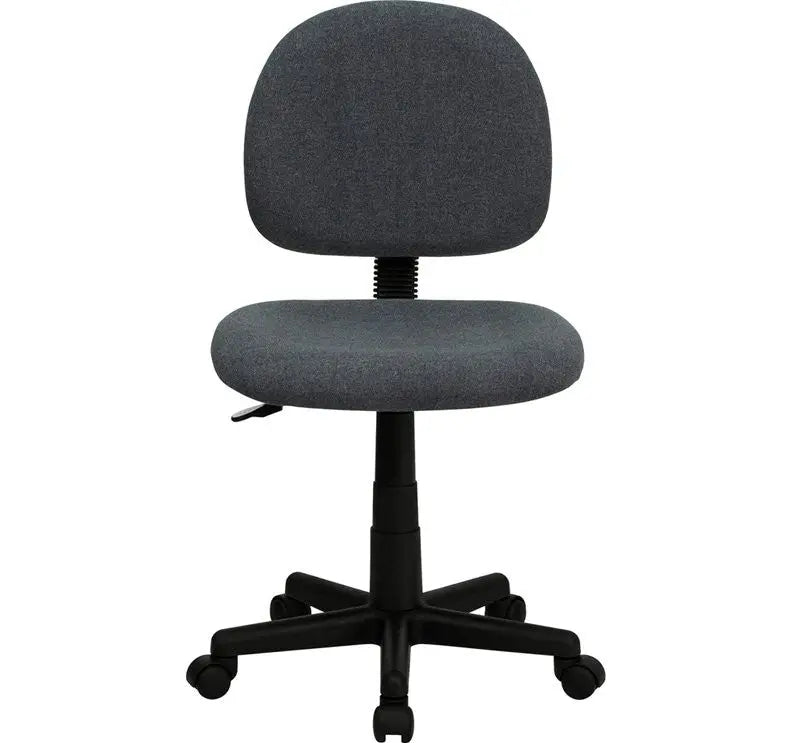 Silkeborg Low-Back Gray Fabric Swivel Home/Office Task Chair iHome Studio