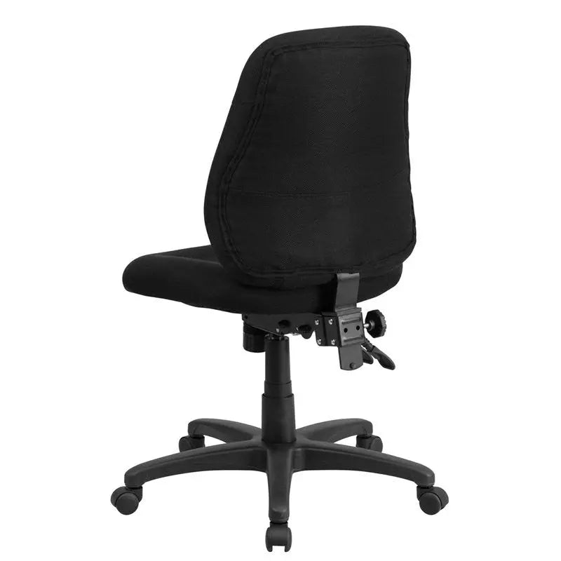 Silkeborg Mid-Back Black Fabric Ergonomic Swivel Home/Office Task Chair iHome Studio
