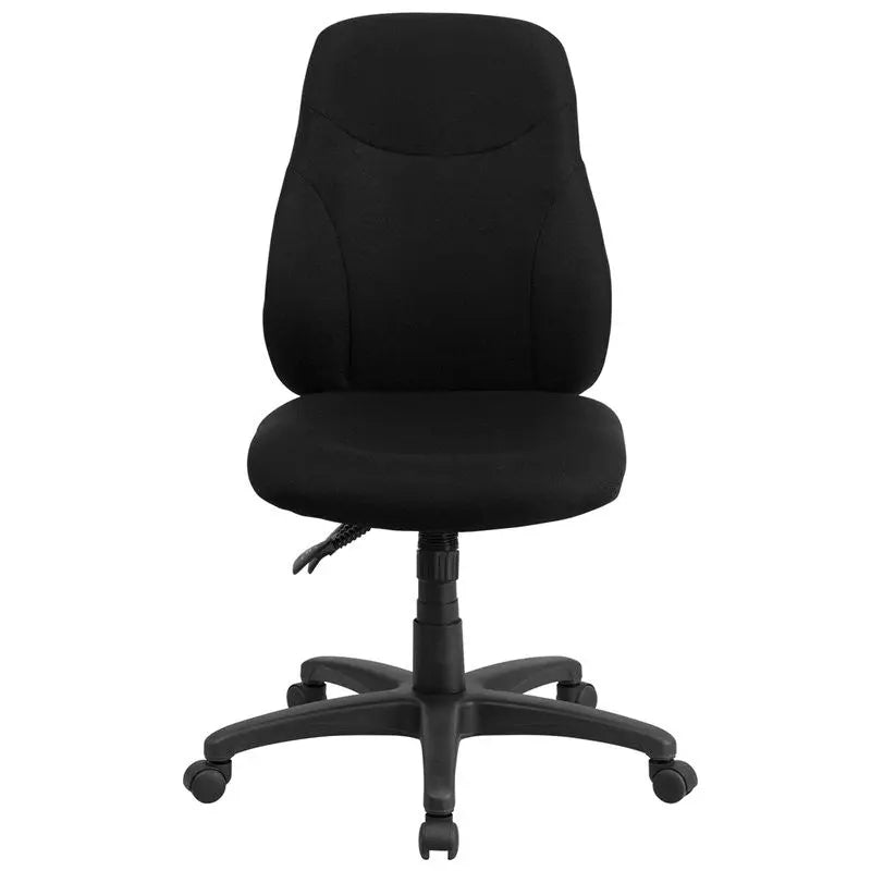 Silkeborg Mid-Back Black Fabric Ergonomic Swivel Home/Office Task Chair, Tilt iHome Studio