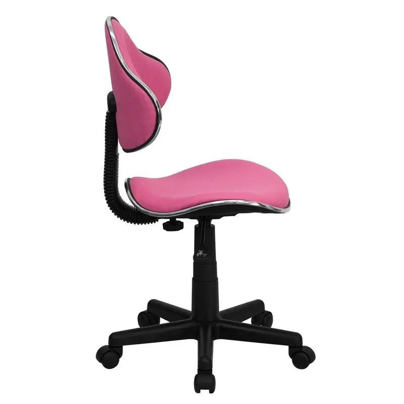 Silkeborg Pink Fabric Ergonomic Swivel Home/Office Task Chair iHome Studio