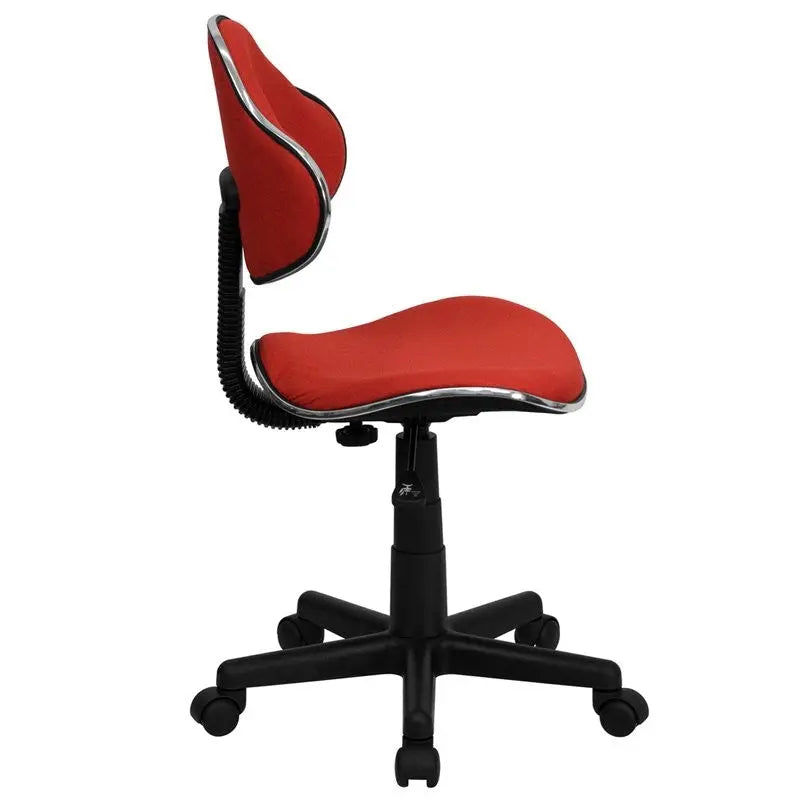 Silkeborg Red Fabric Ergonomic Swivel Home/Office Task Chair iHome Studio