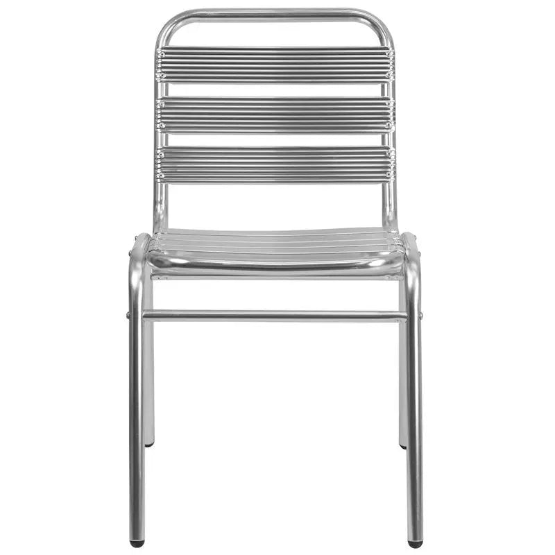 Skovde Aluminum Stack Chair w/Triple Slat Back for Patio/Bar/Restaurant iHome Studio