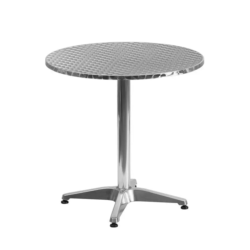 Skovde Round 27.5'' Aluminum Table w/Base for Patio/Bar iHome Studio