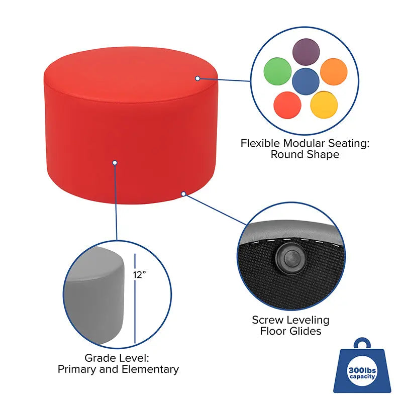Soft Seating Flexible Circle for Classrooms and Daycares - 12" Seat Height iHome Studio