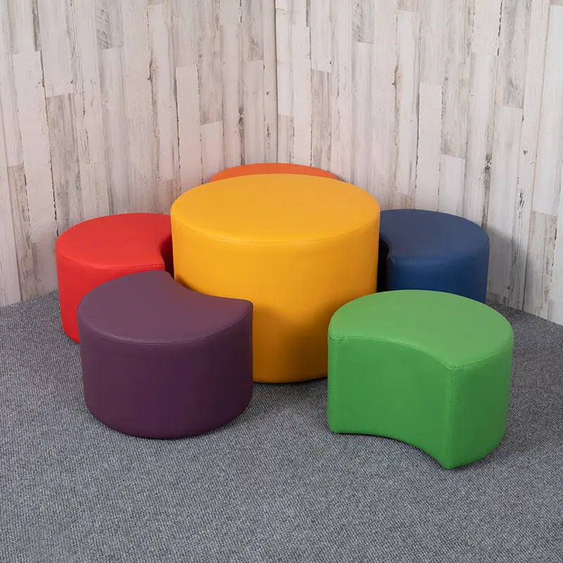 Soft Seating Flexible Flower Set for Classrooms and Common Spaces - Assorted Colors (12"H & 18"H) iHome Studio