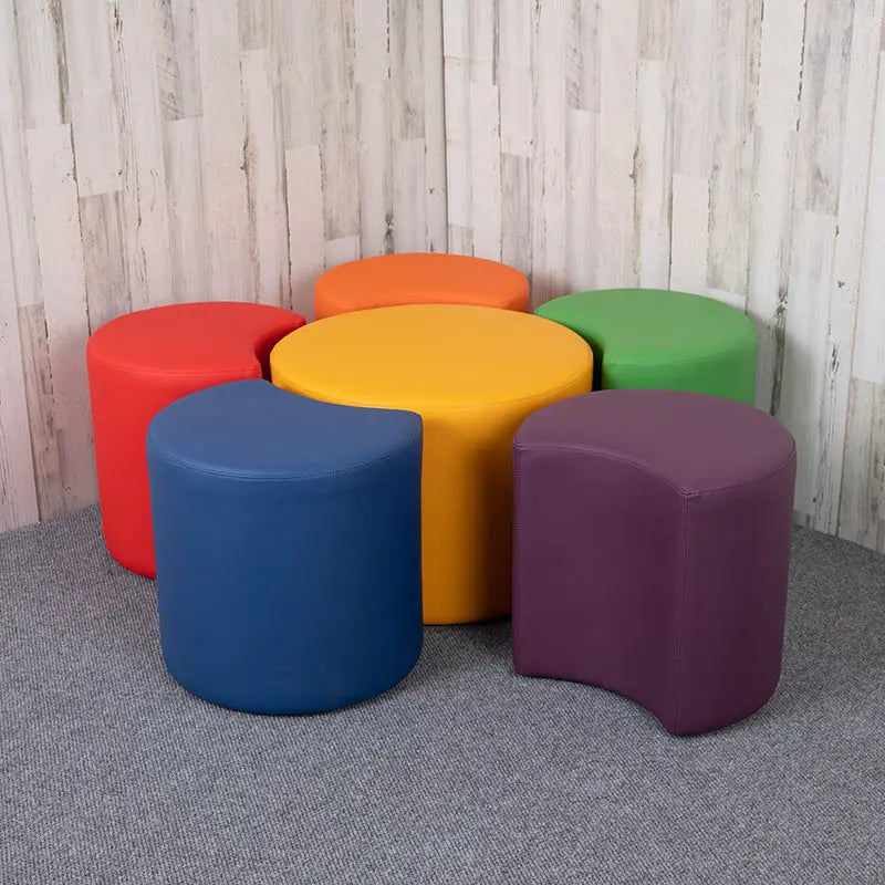 Soft Seating Flexible Flower Set for Classrooms and Common Spaces - Assorted Colors (18"H) iHome Studio