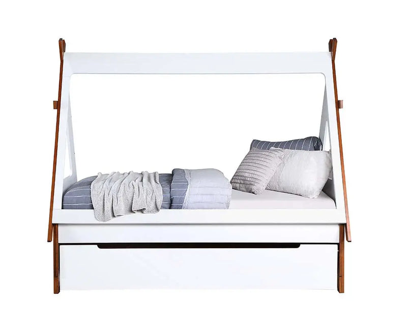 Stormi Tent Style Twin Bed, Oak & White Finish iHome Studio