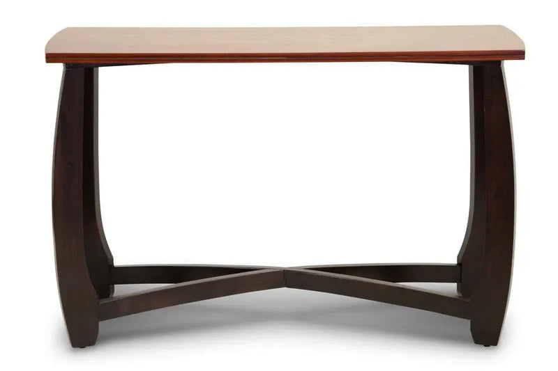 Straitwoode Cherry and Dark Brown Modern Sofa Table iHome Studio