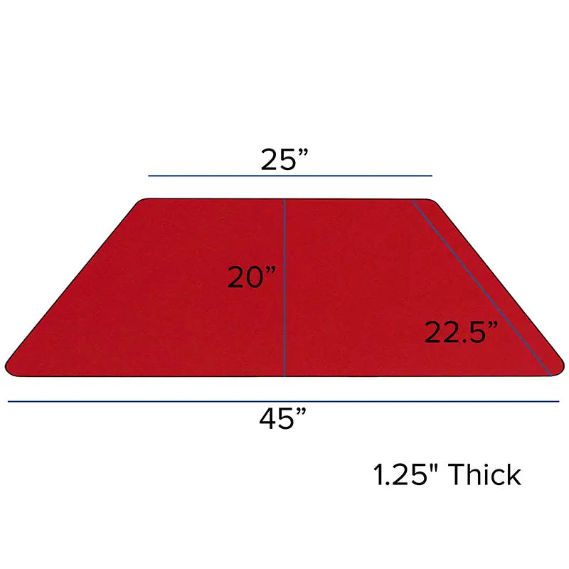 Sydney 22.5''W x 45''L Trapezoid HP Laminate Activity Table - Height Adjustable Short Legs iHome Studio