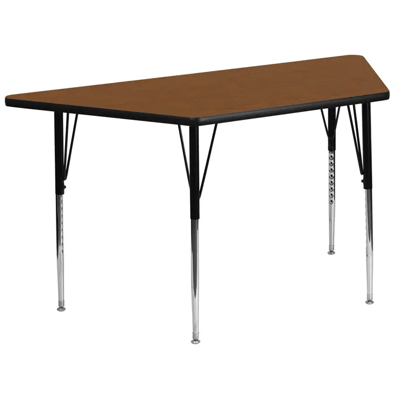 Sydney 29''W x 57''L Trapezoid HP Laminate Activity Table - Standard Height Adjustable Legs iHome Studio