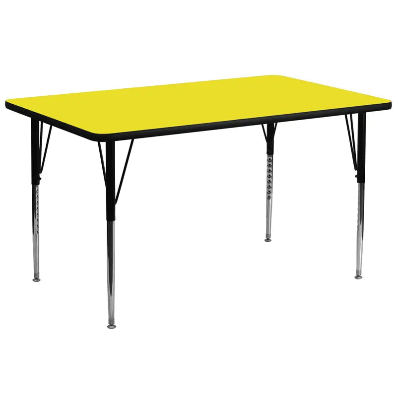 Sydney 30''W x 72''L Rectangular HP Laminate Activity Table - Standard Height Adjustable Legs iHome Studio