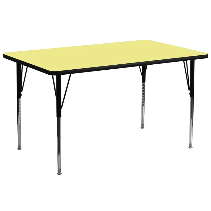 Sydney 30''W x 72''L Rectangular Thermal Laminate Activity Table - Standard Height Adjustable Legs iHome Studio