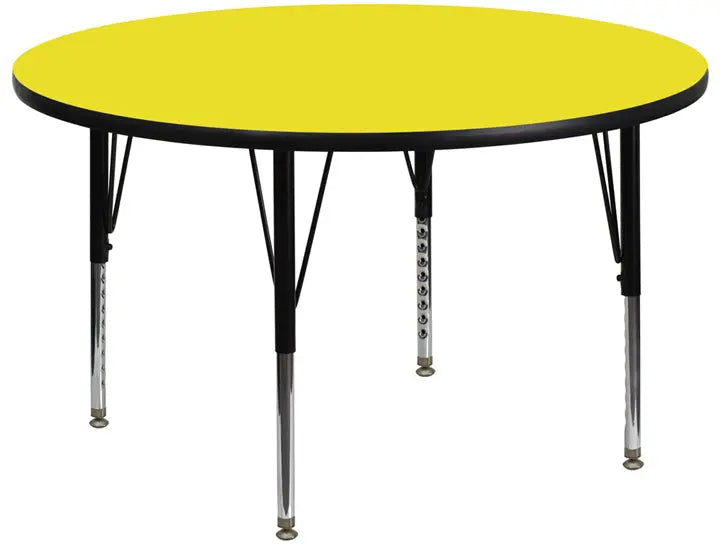 Sydney 48'' Round HP Laminate Activity Table - Height Adjustable Short Legs iHome Studio